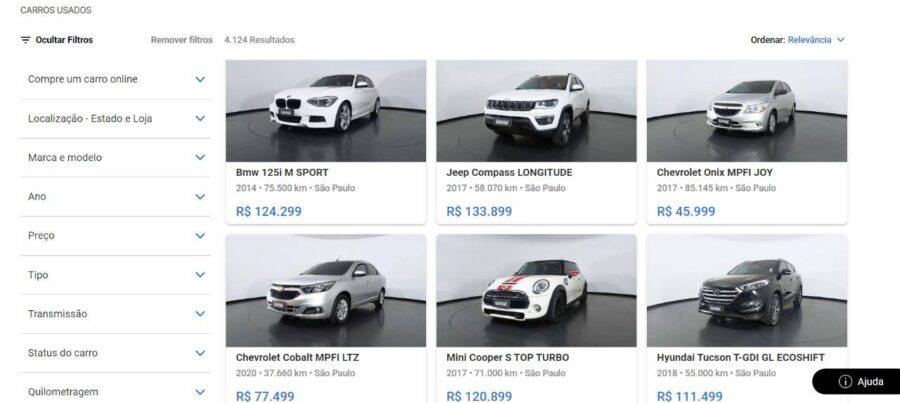 sites para se comprar carro usado